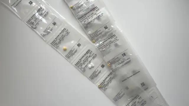 Bild mit fertig verblisterten Tabletten